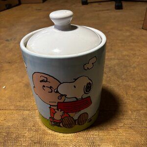 Gibson Cookie Jar Peanuts Snoopy Charlie Brown Woodstock
